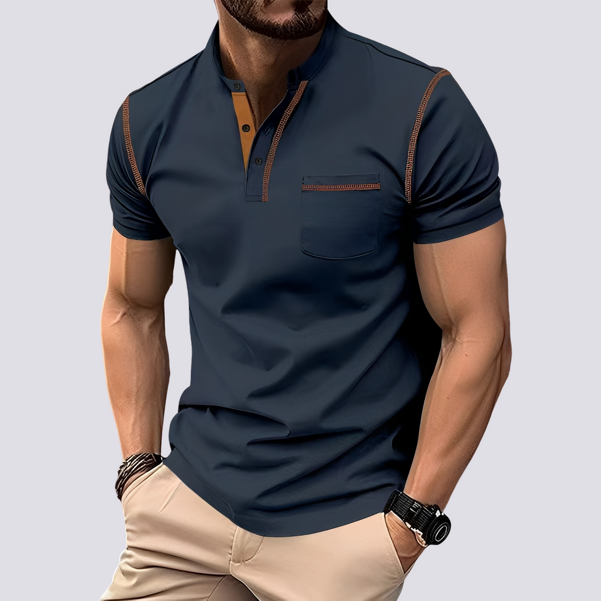 Stefan - Polo elegante y transpirable para hombres