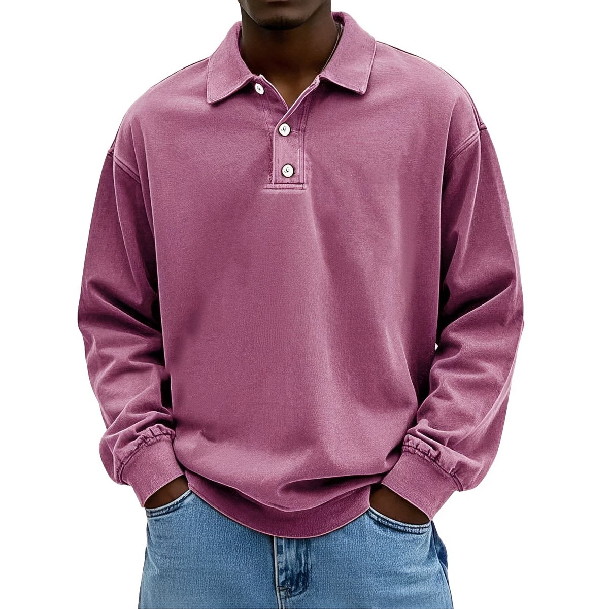 Caspian - Polo de manga larga para hombres