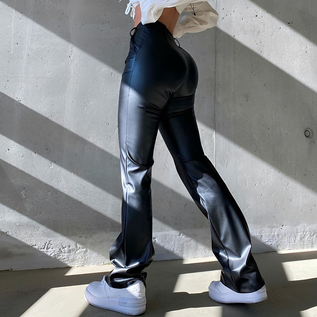 Katerina - Pantalones de Cintura Alta y Pierna Acampanada Casual