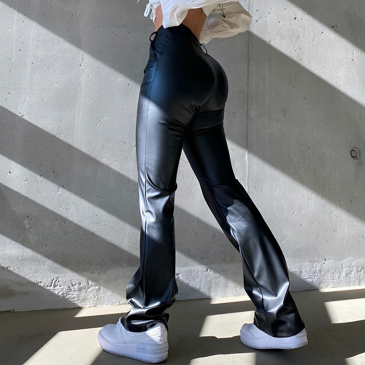 Katerina - Pantalones de Cintura Alta y Pierna Acampanada Casual