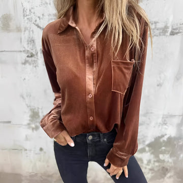 Jessie - Blusa de Manga Larga con Botones