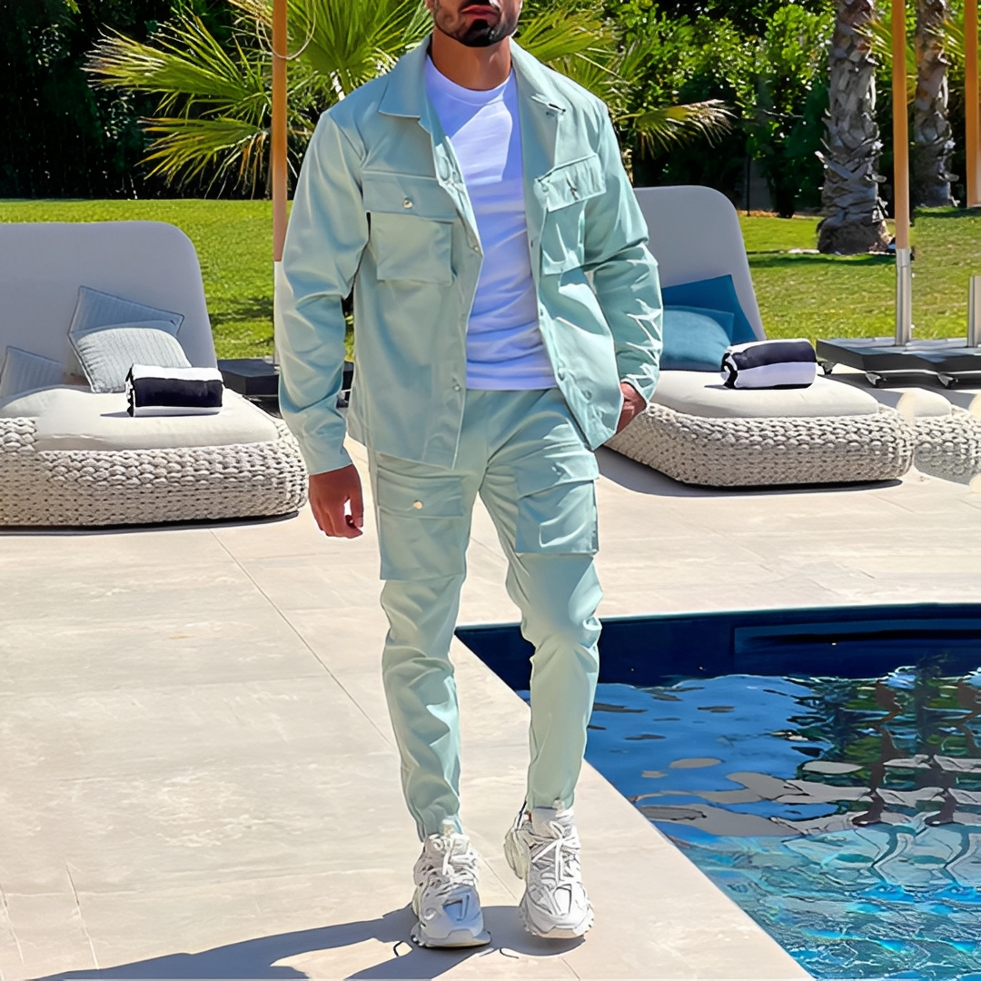 Arjay - Conjunto cargo dos piezas tendencia para hombre