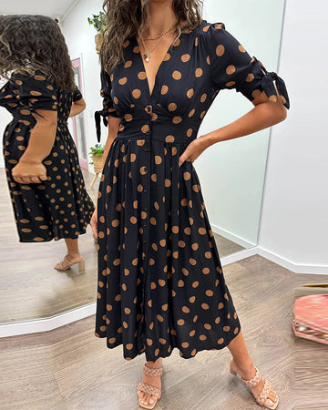 Penelope - Vestido midi de dama con puntos