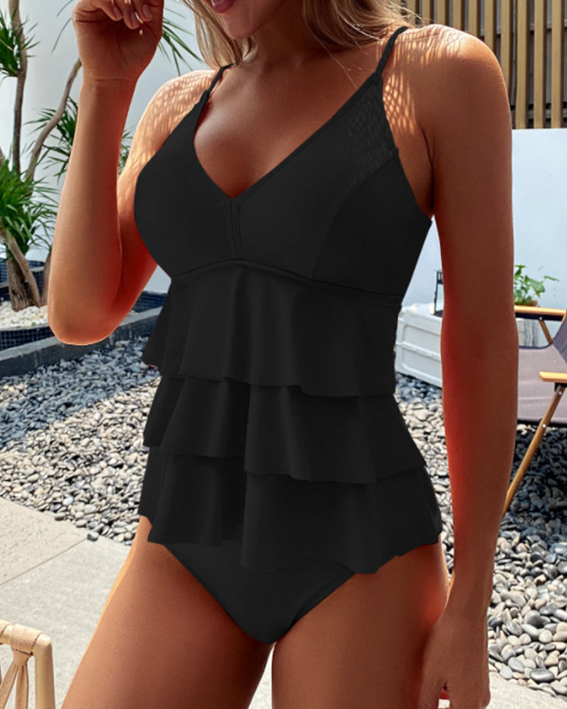 Allison - Tankini de dama con volantes