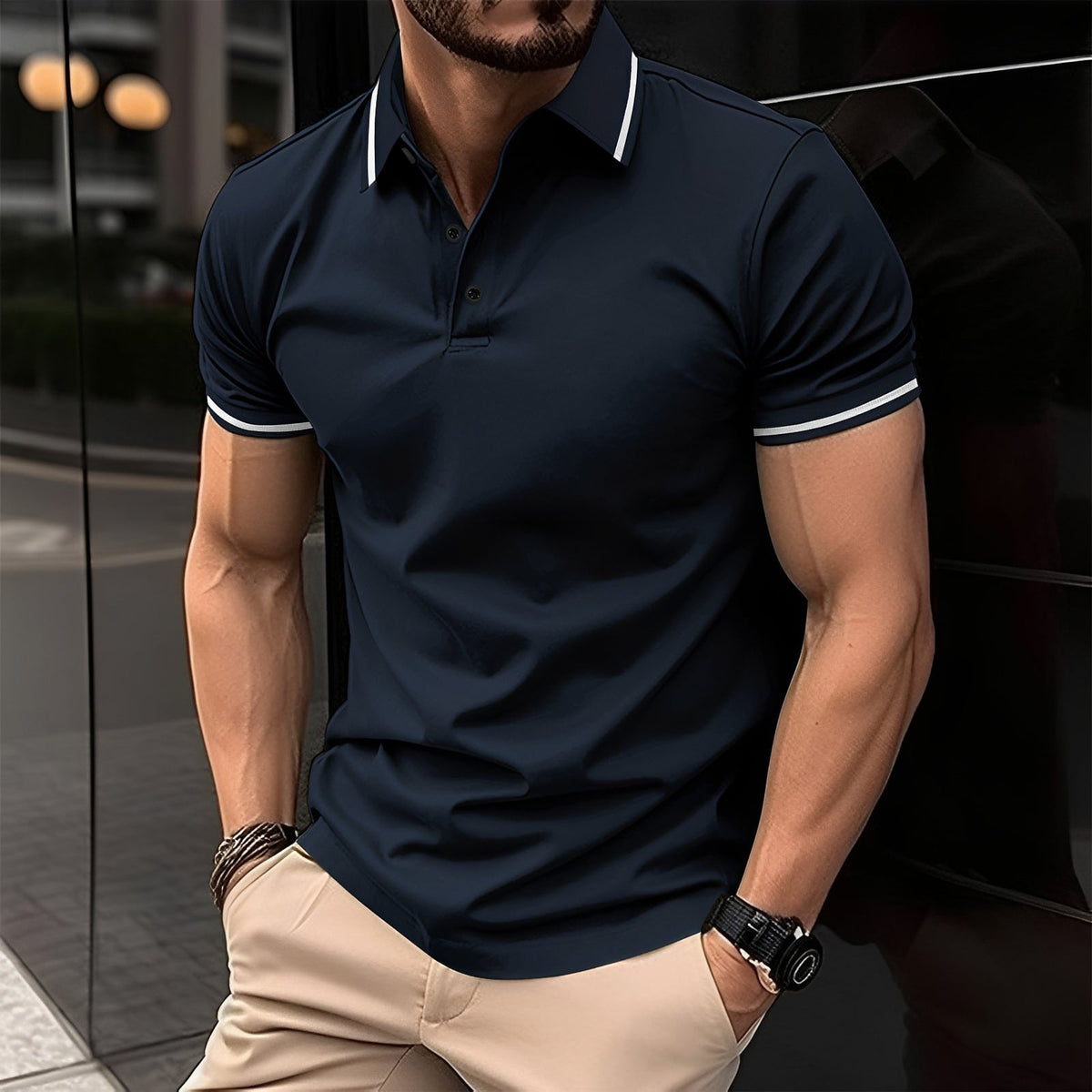 Frank - Camisa Polo con Solapa Elegante