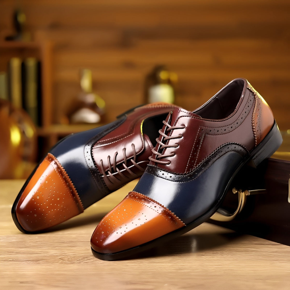 Ronan - Zapatos de punta retro para hombres
