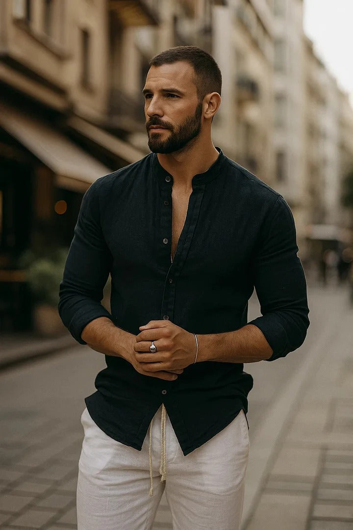 Blaese - Camisa de Manga 3/4 Casual