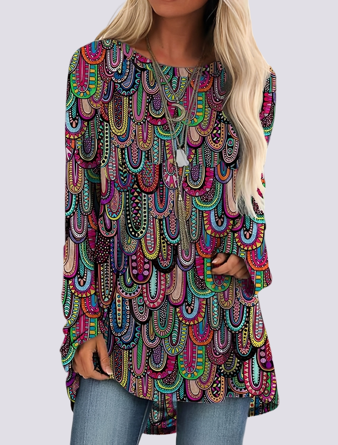 Monica - Vestido Camisero Étnico Elegante