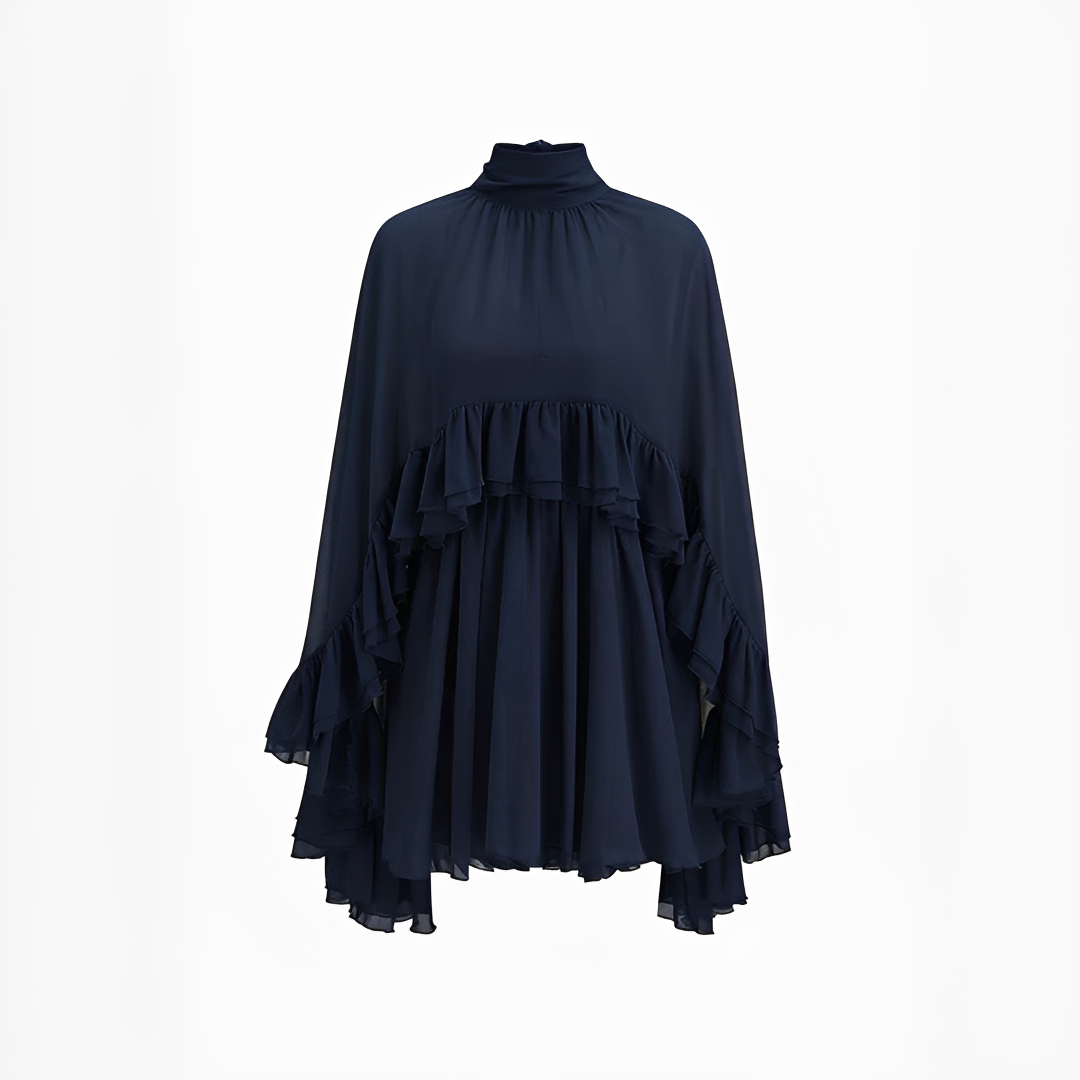 Zhuchin - Vestido con volantes a la moda