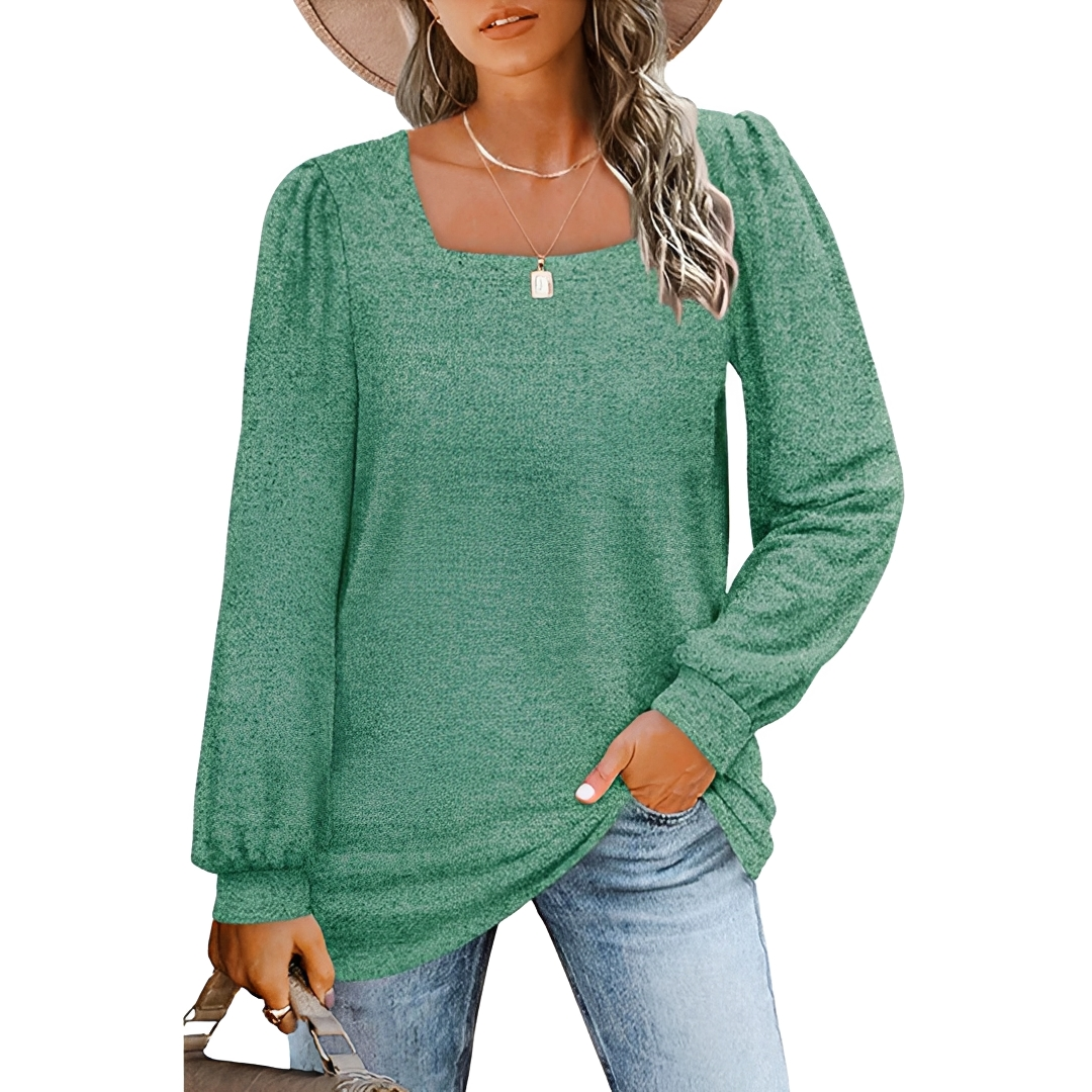 Jaylin - Blusa Elegante con Escote Cuadrado