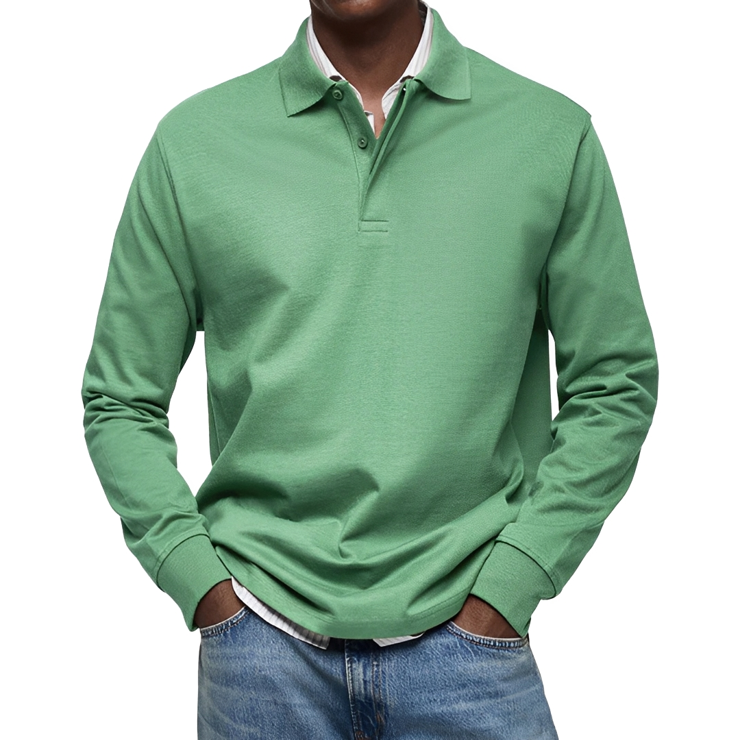 Argus - Polo de manga larga para hombre