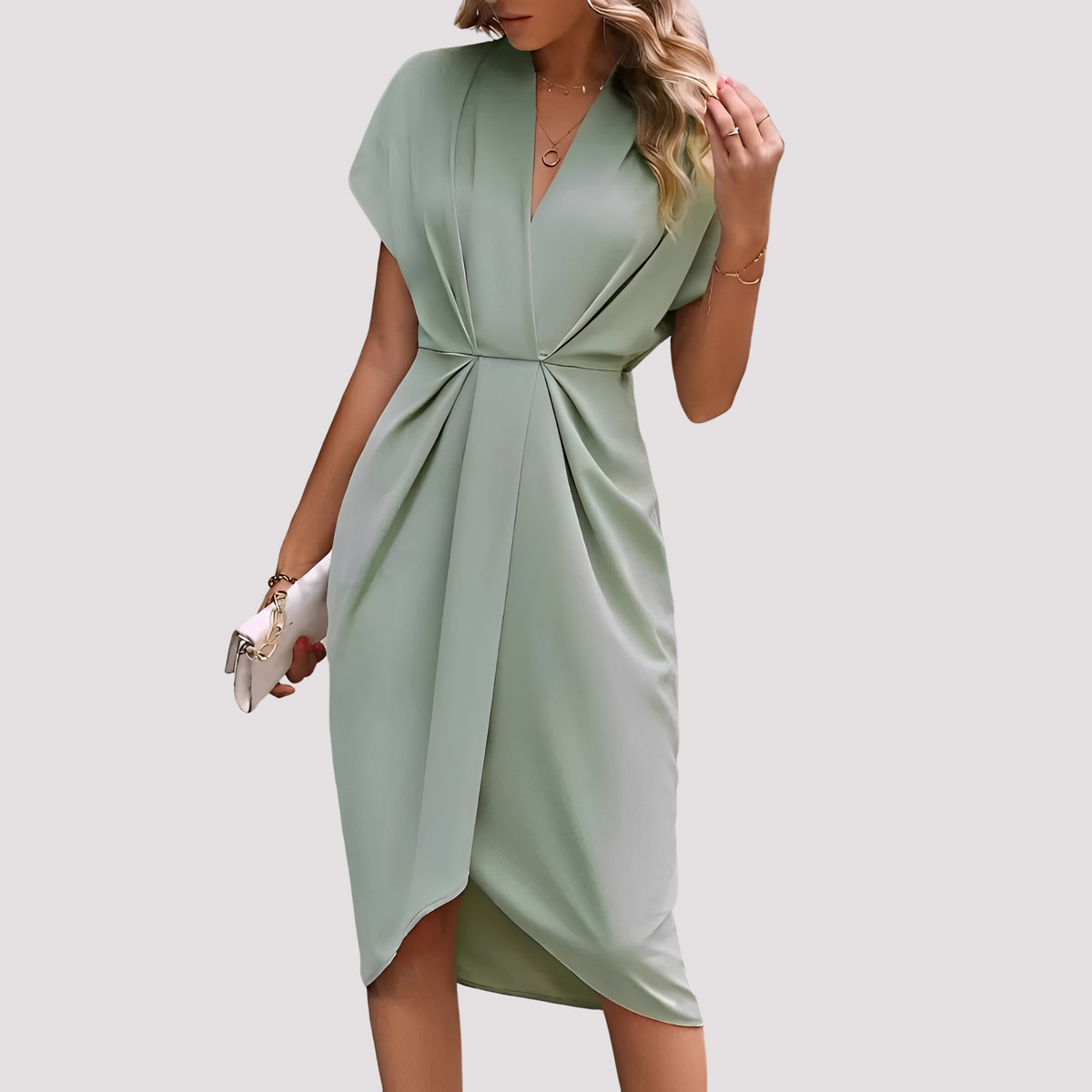 Gwen - Vestido Midi Elegante con Abertura
