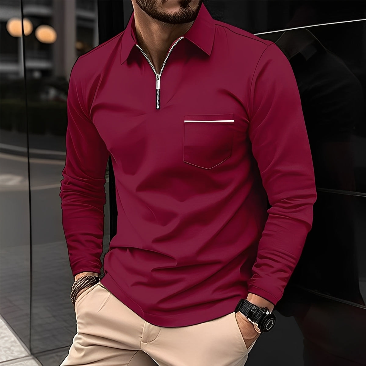 Florent - Camisa de manga larga casual