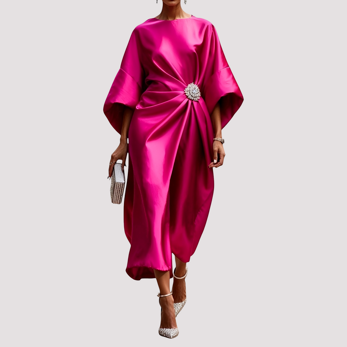Kay - Vestido Midi Envolvente Elegante