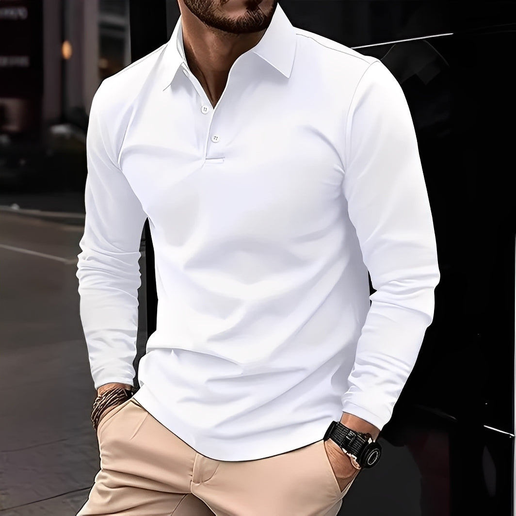 Deacon - Polo de manga larga confortable