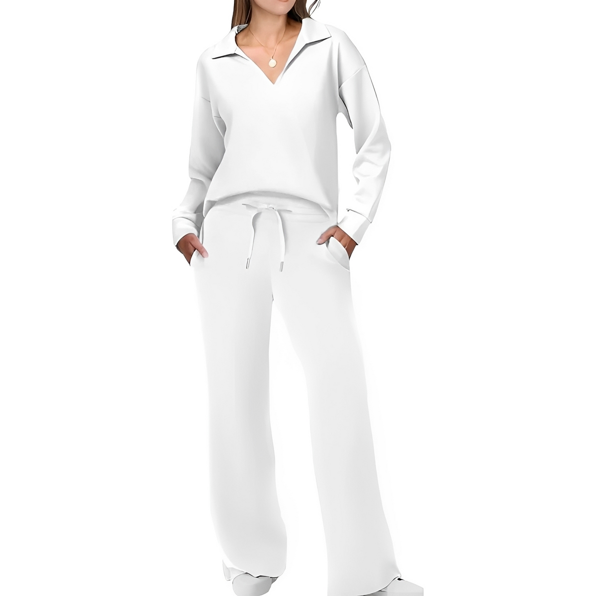 Justina - Conjunto casual de suéter y pantalones para mujer