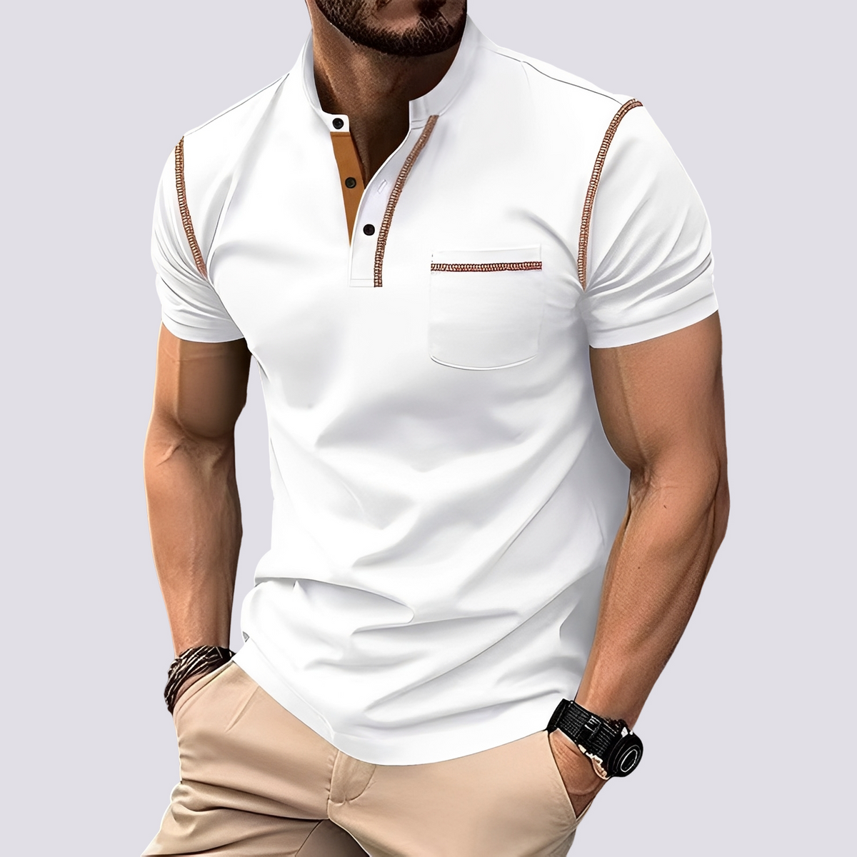 Stefan - Polo elegante y transpirable para hombres