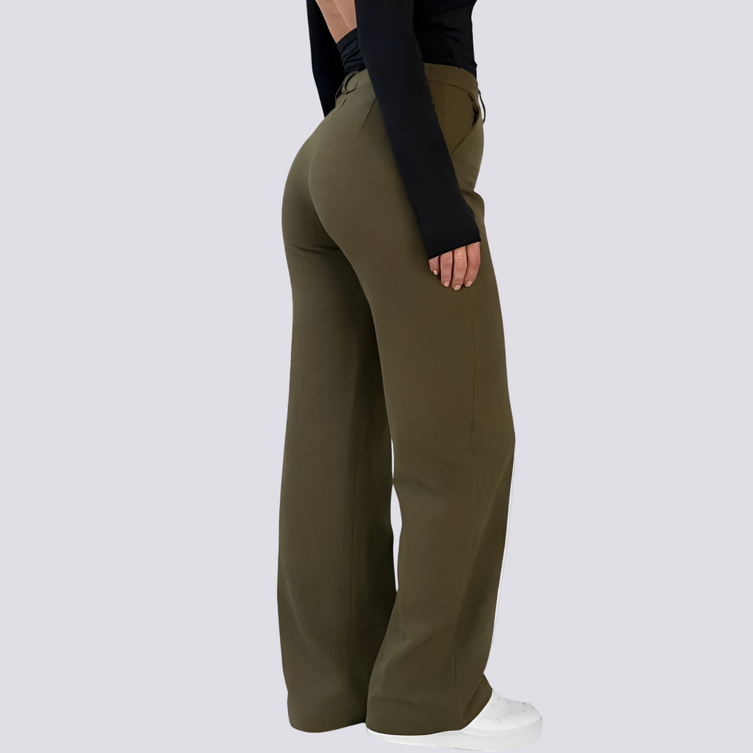 Herbie - Pantalones Casuales de Cintura Alta