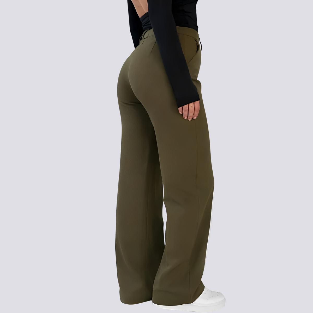 Herbie - Pantalones Casuales de Cintura Alta