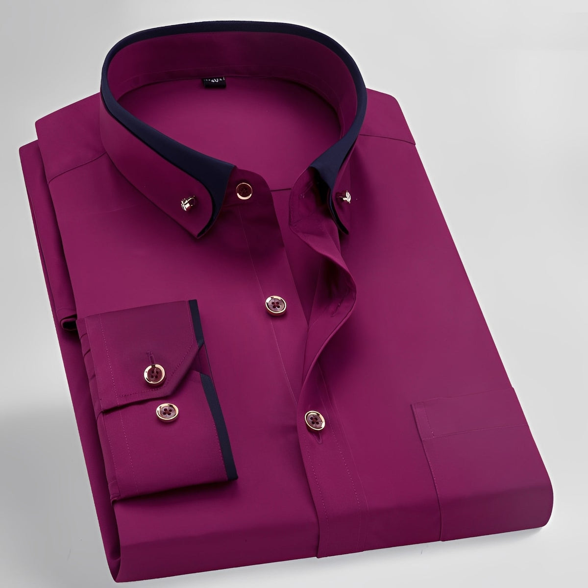 Glindel - Camisa clásica de manga larga para hombre