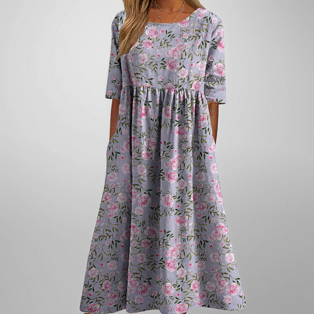 Gail – Vestido maxi floral para mujer