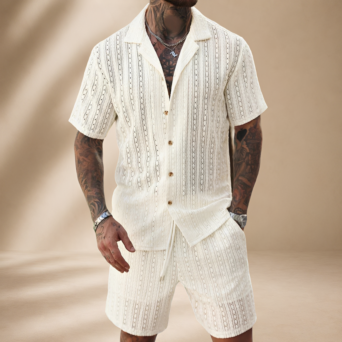 Carter - Conjunto Casual Relajado con Aberturas
