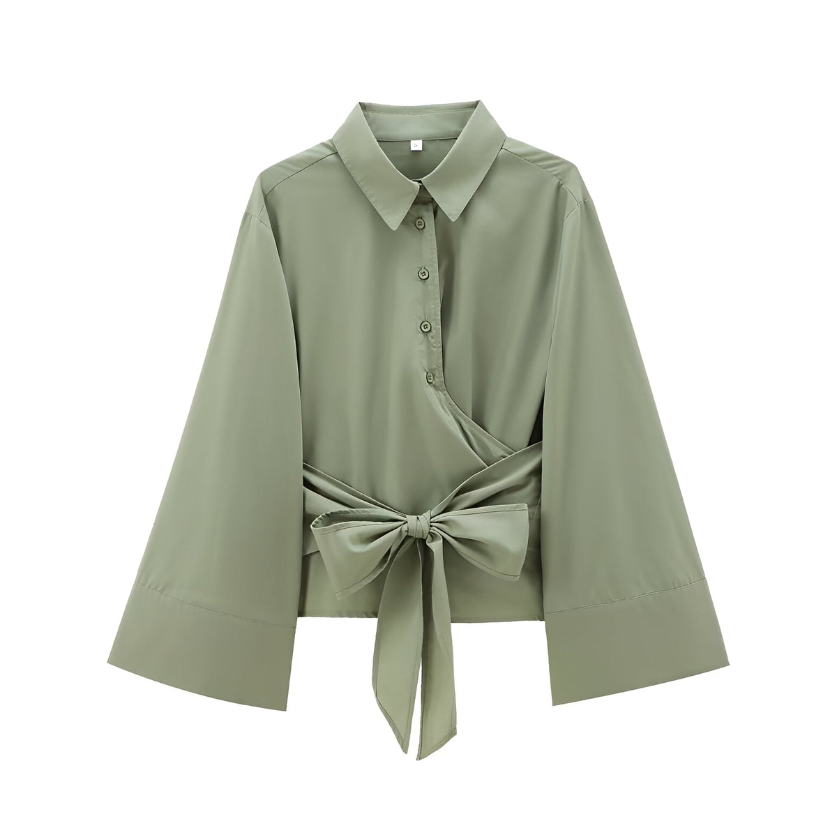 Shania - Elegante blusa de corte holgado con cinturón para damas