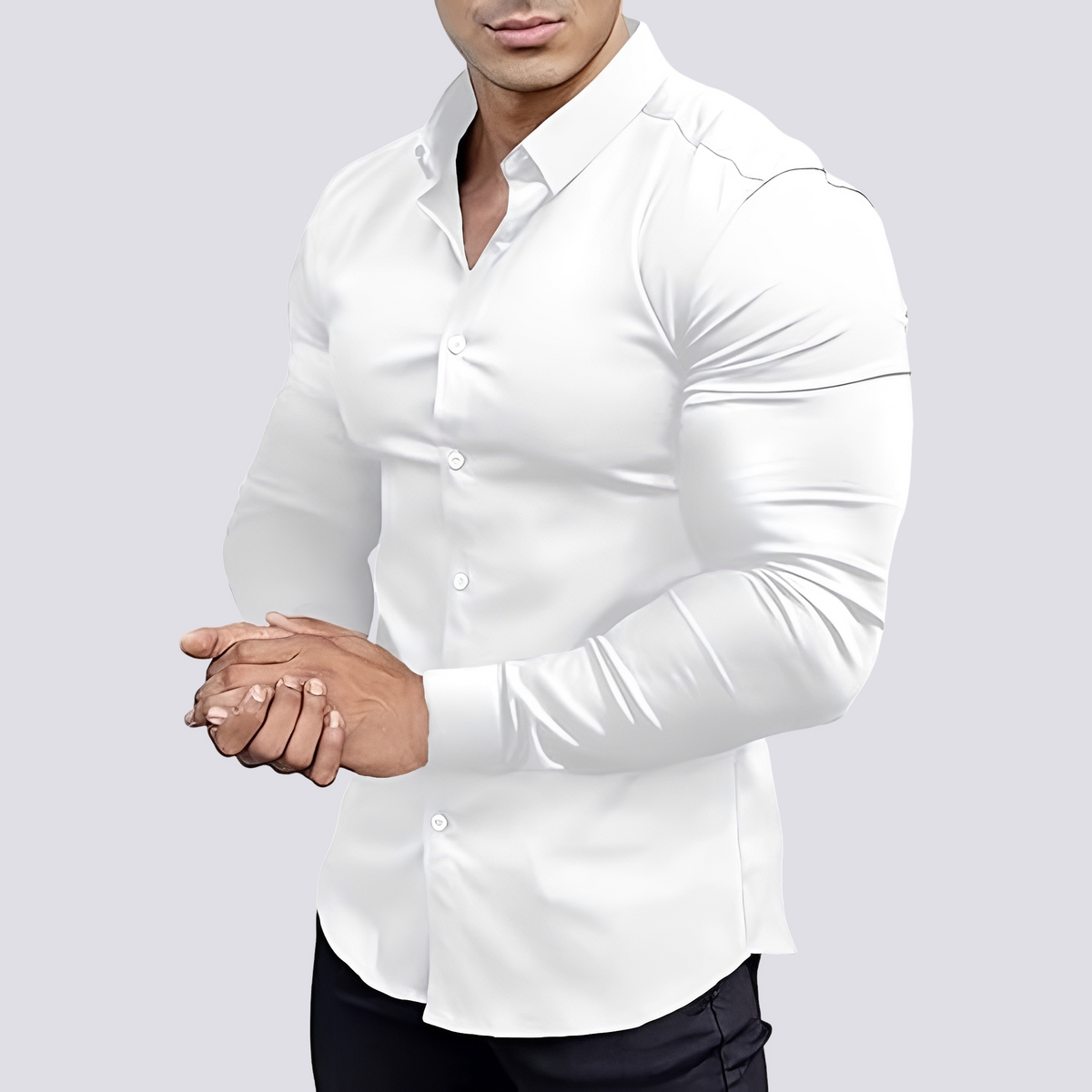 Benson - Camisa Casual de Corte Ajustado