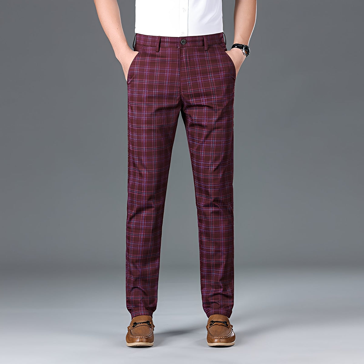 Myers - Pantalones Cuadriculados Casuales