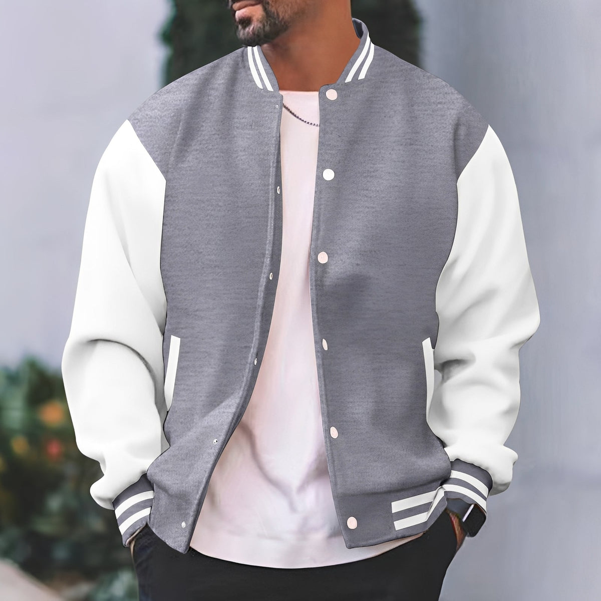 Greg - Chaqueta bomber elegante y holgada para hombres