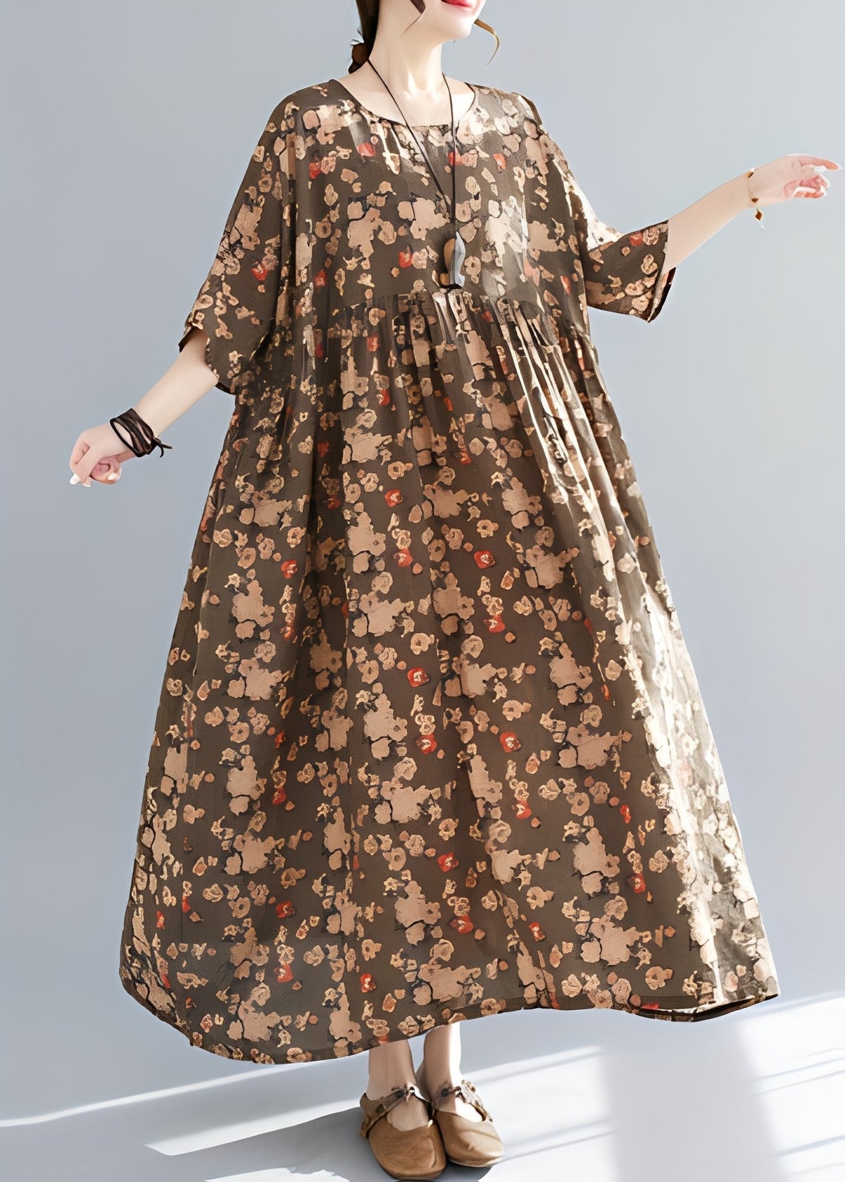 Mariam - Elegante vestido holgado con dobladillo ancho para damas