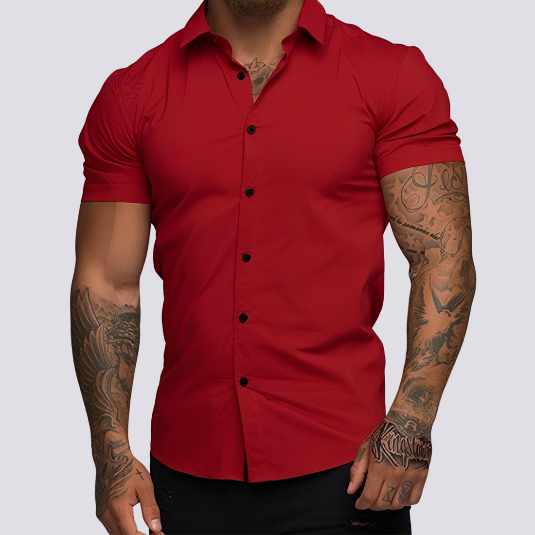 Lukas - Camisa de Solapa Elástica