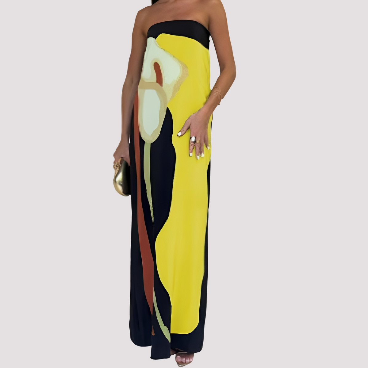 Samara - Vestido Maxi Estiloso sin Tirantes