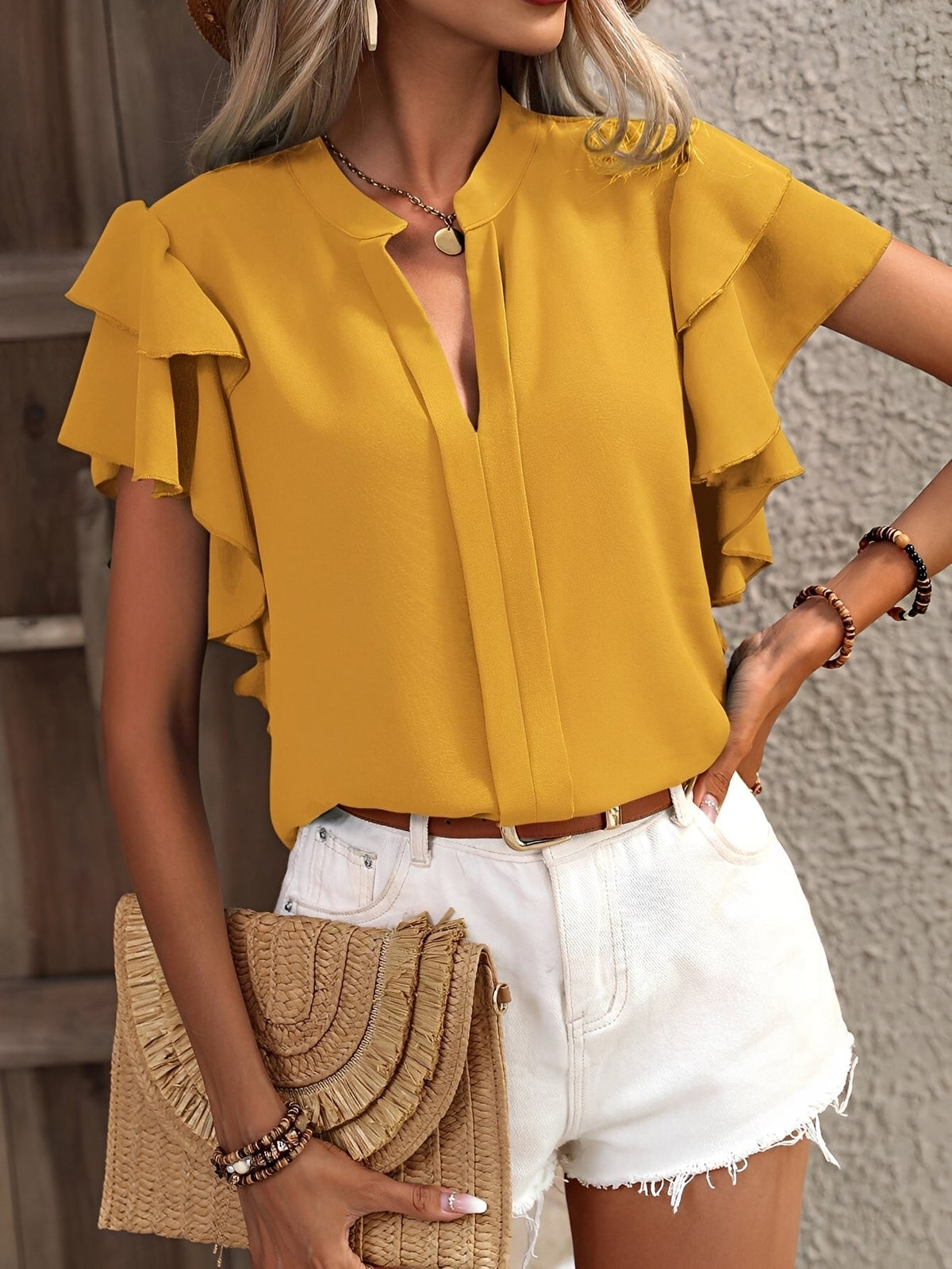 Louisa - Blusa sin Mangas con Cuello en V