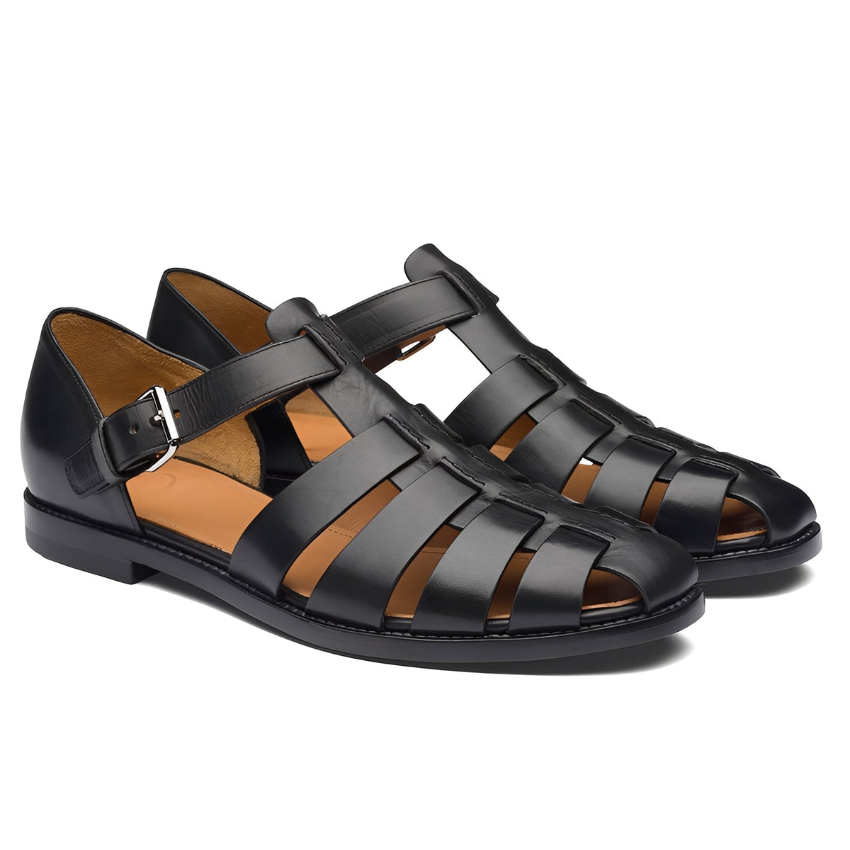 Willard - Sandalias elegantes con hebilla cosida para hombres