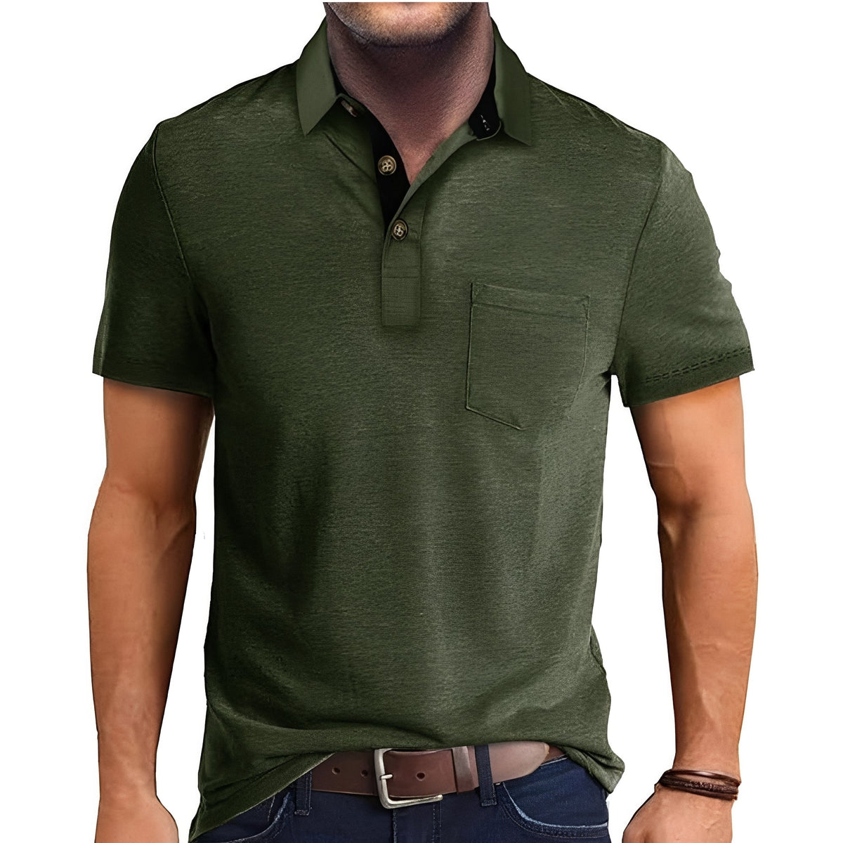 Hobbs - Camisa Polo de Manga Corta Casual