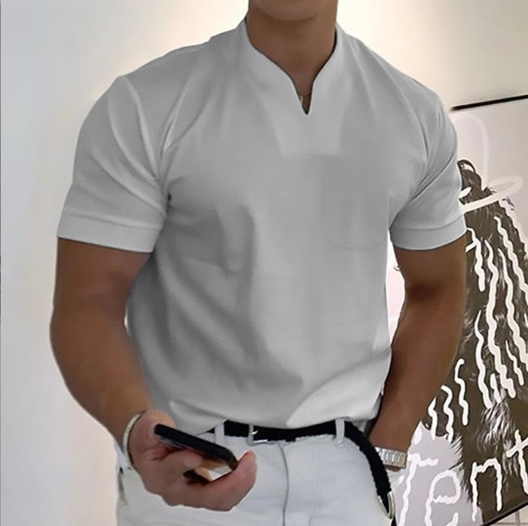 Jason - Camiseta business fitness para hombre, manga corta