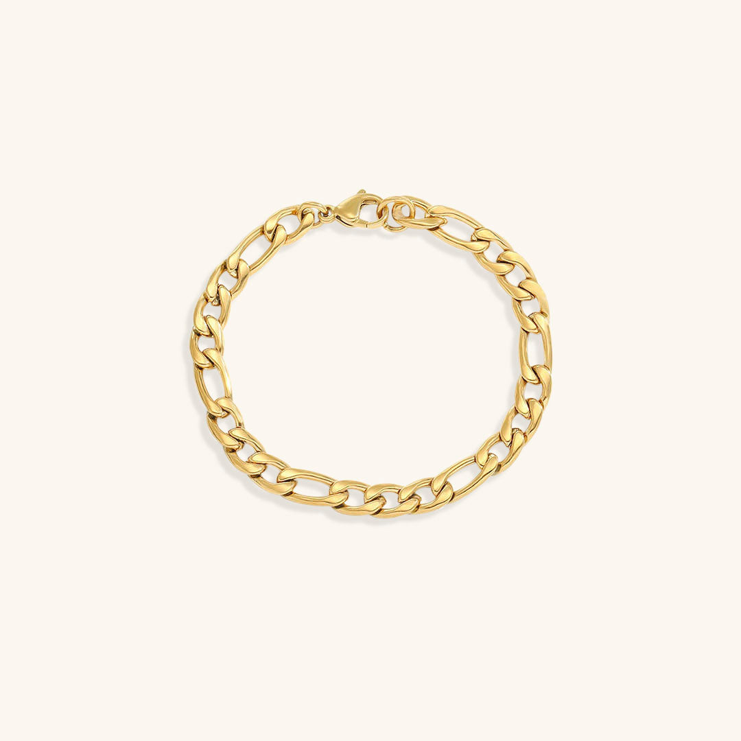 Saturn - Pulsera de eslabones dorados