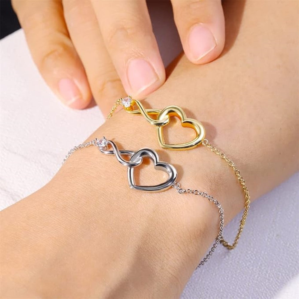 Pulsera Corazón Infinito - Pulsera sutil de CZ