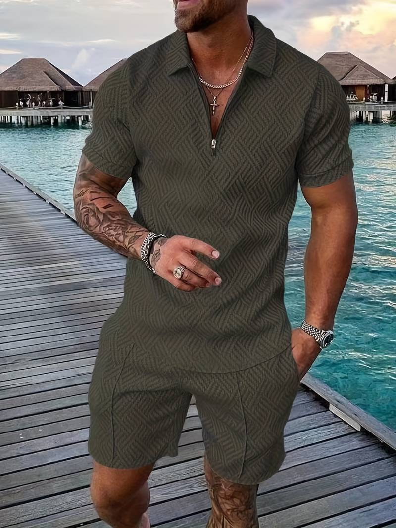 Theodore - Conjunto de 2 piezas para hombres, confort casual