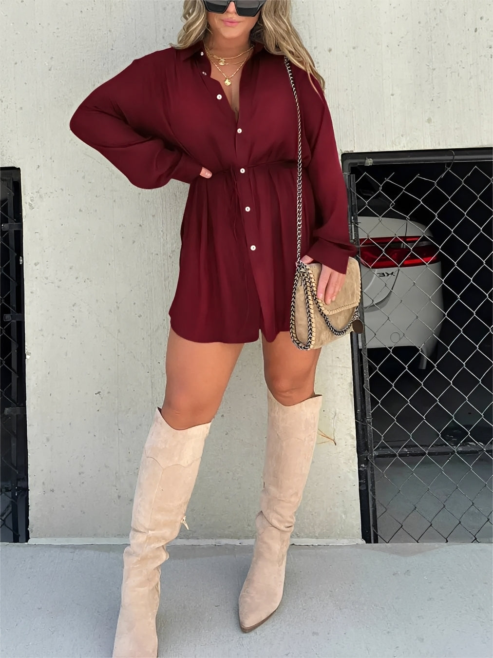 Effie - Romper de Manga Larga Casual