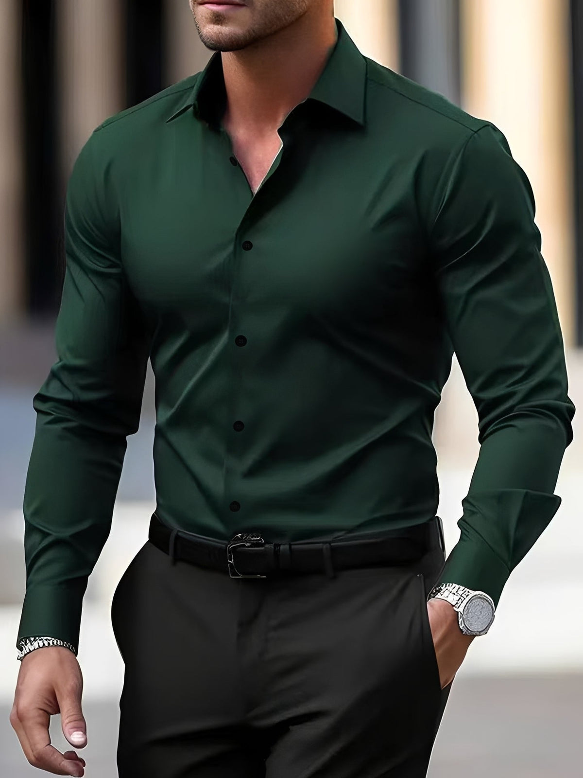 Jeremy – Camisa de manga larga para hombre – para ocasiones casuales y formales