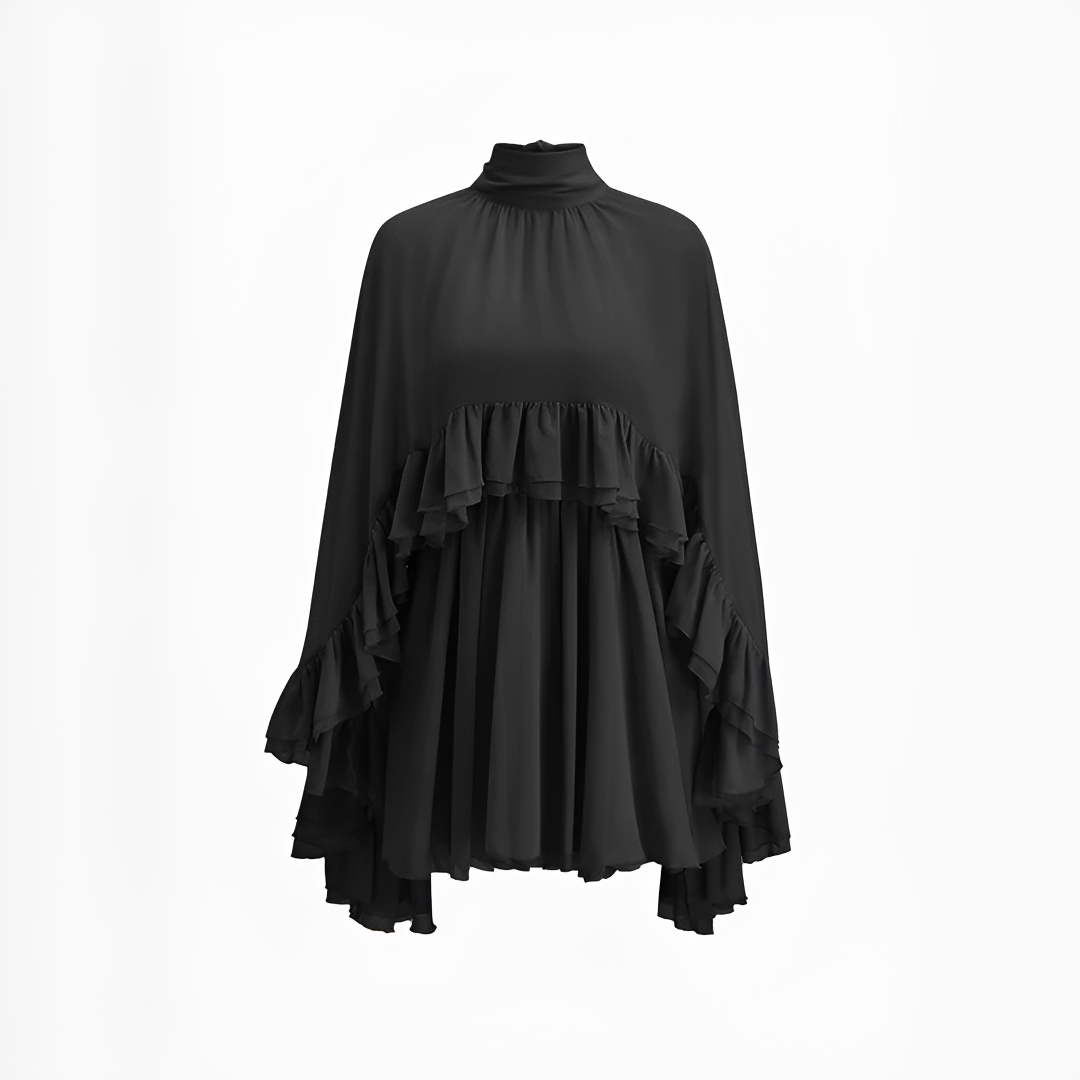 Zhuchin - Vestido con volantes a la moda