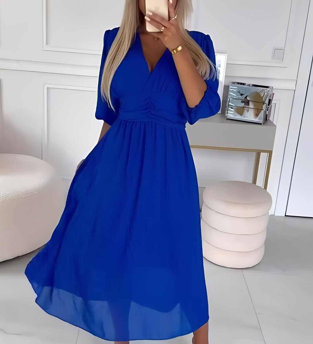 Aysha - Vestido Midi de Manga Larga