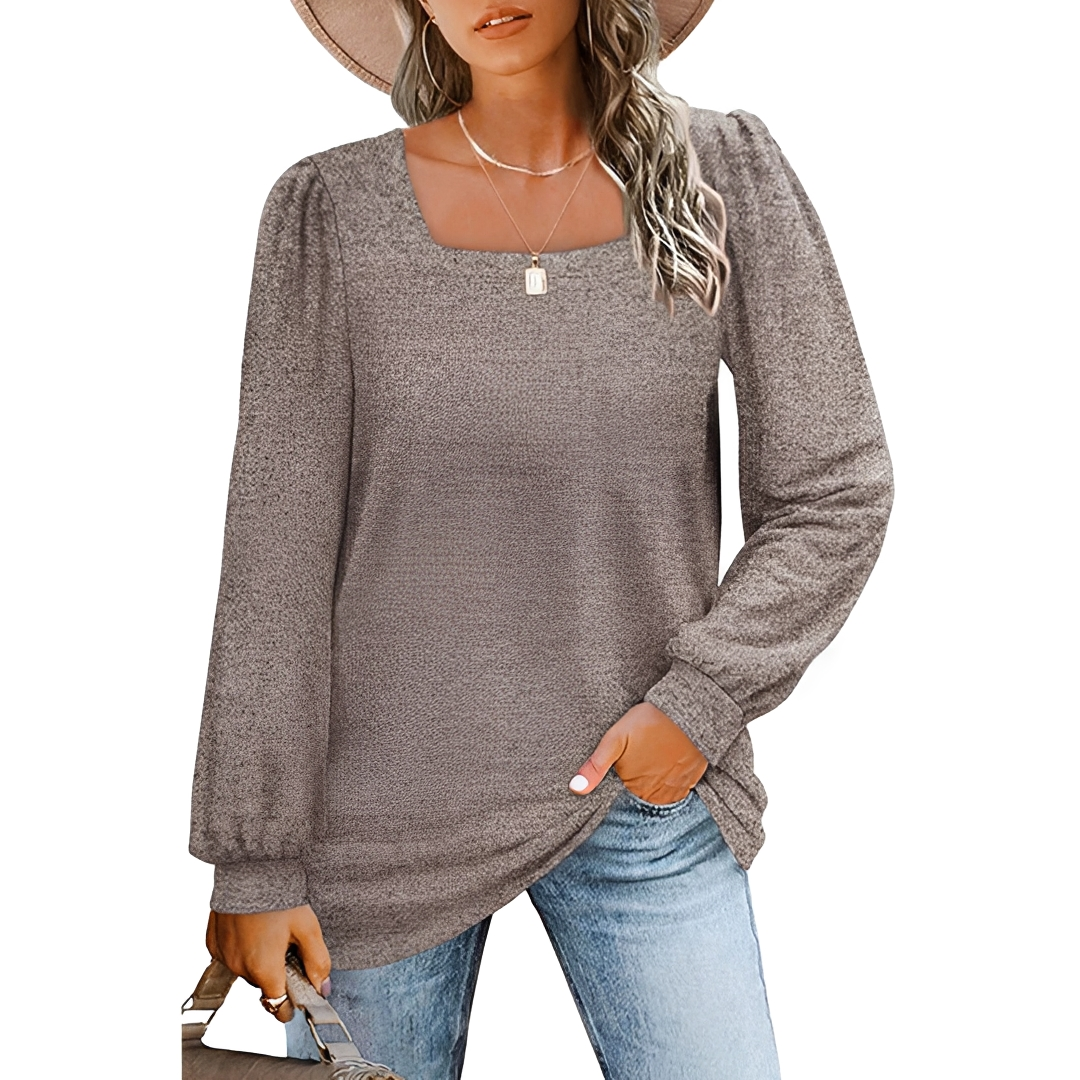 Jaylin - Blusa Elegante con Escote Cuadrado