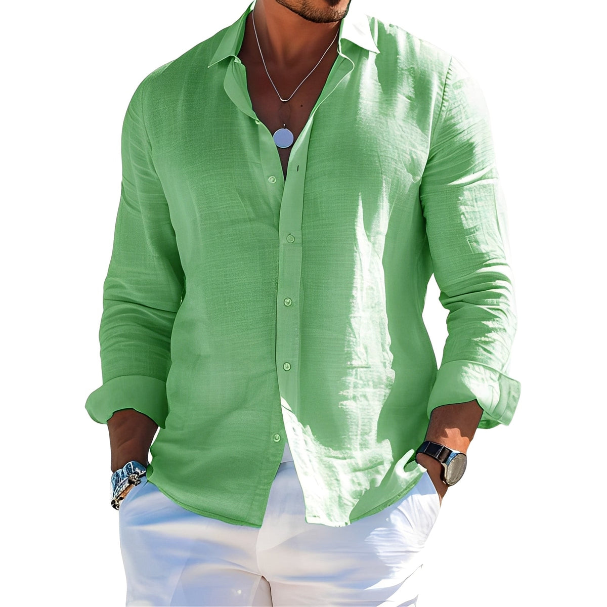 Félicien - Polo cómodo de manga larga