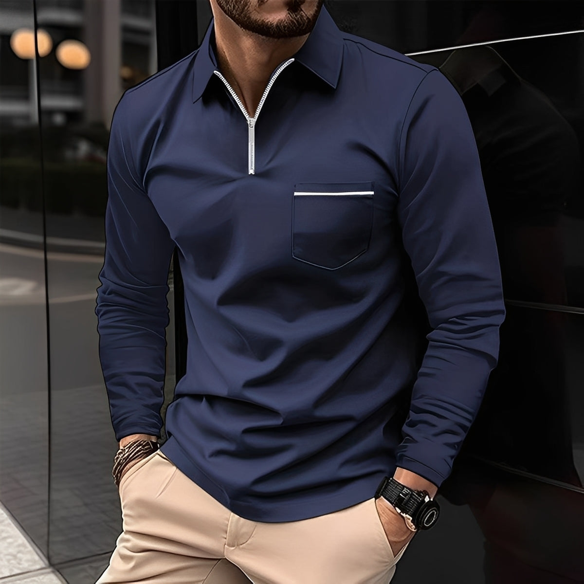 Florent - Camisa de manga larga casual