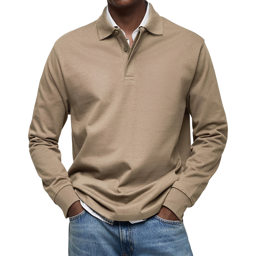 Argus - Polo de manga larga para hombre