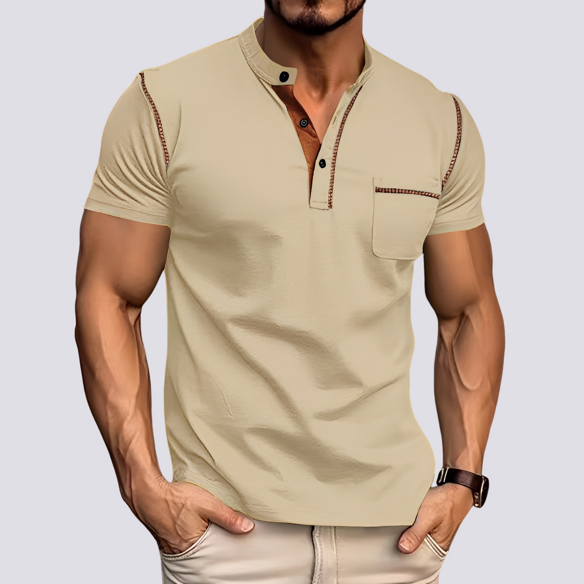 Stefan - Polo elegante y transpirable para hombres
