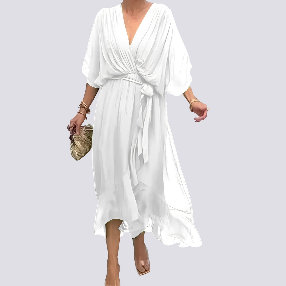 Jane - Vestido Irregular con Cuello en V